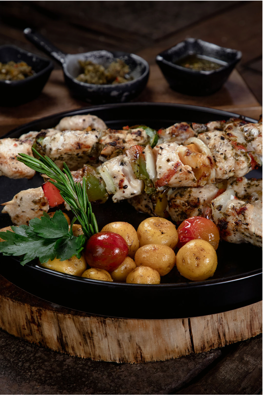 Brocheta de pollo