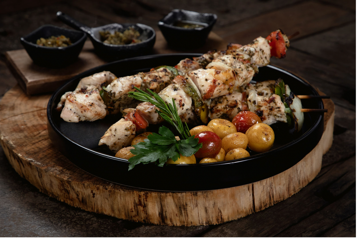Brocheta de pollo